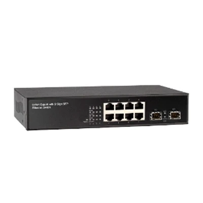8-port 10/100/1000M + 2-Port Gigabit SFPL2+ fullstýrður rofi